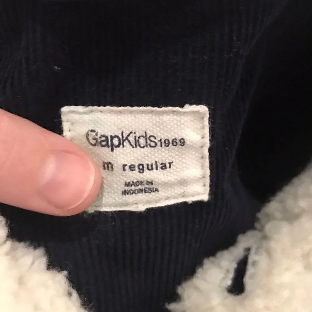Gap Kids corduroy sherpa jacket M